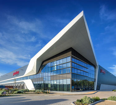 Exterior view of the Prologis Tilburg distribution center in the Netherlands