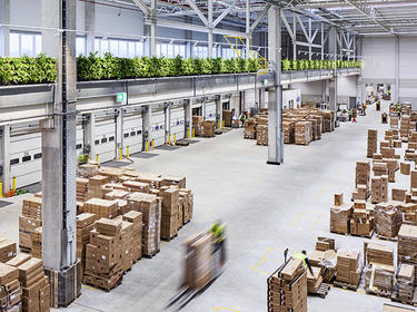 Natural light flooding interior of Prologis Distribution Center 1 in Datteln, Germany