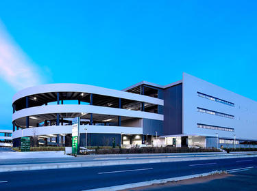 Exterior view of distribution center at Tsukuba in Ibaraki, Japan