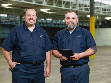 Prologis Maint techs Chris Parker and Mike Dominik